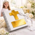 BIBLIA W PUDEŁKU Pamiątka Pierwszej Komunii Świętej PREZENT NA KOMUNIĘ 224strony