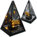 Znicz Lustrzany Lampion Solarny 3D Nadruk UV na Dzień Matki Elegancki