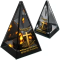 Znicz na Dzień TATY OJCA Lustrzany Lampion Solarny 3D Nadruk UV Elegancki