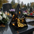 Znicz na Dzień TATY OJCA Lustrzany Lampion Solarny 3D Nadruk UV Elegancki