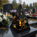 Znicz na Dzień TATY OJCA Lustrzany Lampion Solarny 3D Nadruk UV Elegancki