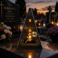 Znicz na Dzień TATY OJCA Lustrzany Lampion Solarny 3D Nadruk UV Elegancki