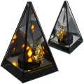 Znicz na Dzień TATY OJCA Lustrzany Lampion Solarny 3D Nadruk UV Elegancki
