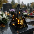 Znicz Lustrzany Lampion Solarny 3D Nadruk UV na Dzień Dziadka