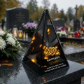 Znicz Lustrzany Lampion Solarny 3D Nadruk UV na Dzień Dziadka