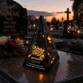 Znicz Lustrzany Lampion Solarny 3D Nadruk UV na Dzień Dziadka