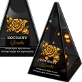 Znicz Lustrzany Lampion Solarny 3D Nadruk UV na Dzień Dziadka