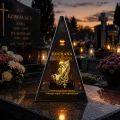 Znicz Lustrzany Lampion Solarny 3D Nadruk UV Dla Babci Elegancki