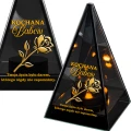 Znicz Lustrzany Lampion Solarny 3D Nadruk UV Dla Babci Elegancki