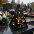 Znicz Lustrzany Lampion Solarny 3D Nadruk UV Dla Babci Elegancki