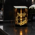 Znicz Lustrzany Lampion Solarny 3D Nadruk UV na Dzień Matki Elegancki
