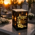 Znicz Lustrzany Lampion Solarny 3D Nadruk UV na Dzień Matki Elegancki