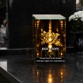 Znicz na Dzień TATY OJCA Lampion Solarny Lustrzany Nadruk UV Elegancki 3D