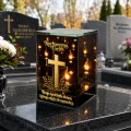 Znicz na Dzień TATY OJCA Lampion Solarny Lustrzany Nadruk UV Elegancki 3D