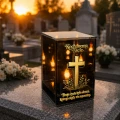 Znicz na Dzień TATY OJCA Lampion Solarny Lustrzany Nadruk UV Elegancki 3D