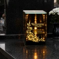 Znicz na Dzień TATY OJCA Lampion Solarny Lustrzany Nadruk UV Elegancki 3D