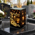 Znicz na Dzień TATY OJCA Lampion Solarny Lustrzany Nadruk UV Elegancki 3D