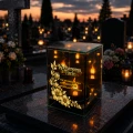 Znicz na Dzień TATY OJCA Lampion Solarny Lustrzany Nadruk UV Elegancki 3D