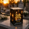 Znicz na Dzień Dziadka Lampion LED Lustrzany Nadruk UV Elegancki 3D