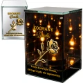 Znicz na Dzień Dziadka Lampion LED Lustrzany Nadruk UV Elegancki 3D