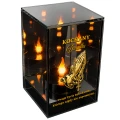 Znicz na Dzień Dziadka Lampion LED Lustrzany Nadruk UV Elegancki 3D