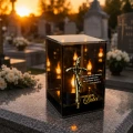 Znicz na Dzień BABCI Lampion LED Lustrzany Nadruk UV Elegancki 3D