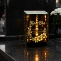 Znicz na Dzień BABCI Lampion LED Lustrzany Nadruk UV Elegancki 3D