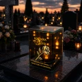 Znicz na Dzień BABCI Lampion LED Lustrzany Nadruk UV Elegancki 3D