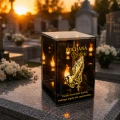 Znicz na Dzień BABCI Lampion LED Lustrzany Nadruk UV Elegancki 3D
