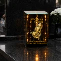 Znicz na Dzień BABCI Lampion LED Lustrzany Nadruk UV Elegancki 3D