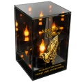 Znicz na Dzień BABCI Lampion LED Lustrzany Nadruk UV Elegancki 3D
