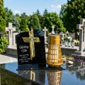WIECZNY ZNICZ SOLARNY LED NA GRÓB DLA TATY   NA DZIEŃ OJCA  EFEKT PŁOMIENIA