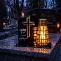 WIECZNY ZNICZ SOLARNY LED NA GRÓB DLA TATY   NA DZIEŃ OJCA  EFEKT PŁOMIENIA