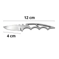 Nóż turystyczny survivalowy  12 cm na łańcuszku z etui survival
