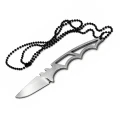 Nóż turystyczny survivalowy  12 cm na łańcuszku z etui survival