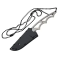 Nóż turystyczny survivalowy  12 cm na łańcuszku z etui survival