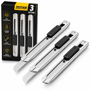 3szt Nóż NOŻYK DO TAPET 18 mm Papieru Ostrzem Łamanym TAPECIAK x 3szt