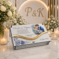 Pudełko na pieniądze Ślub personalizowane prezent Młoda Para z nadrukiem UV