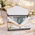 Pudełko na pieniądze Ślub personalizowane prezent Młoda Para z nadrukiem UV