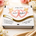 Pudełko na pieniądze Ślub personalizowane prezent Młoda Para z nadrukiem UV