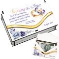 Pudełko na pieniądze Ślub personalizowane prezent Młoda Para z nadrukiem UV