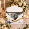 Pudełko na pieniądze Ślub personalizowane prezent Młoda Para z nadrukiem UV