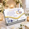 Pudełko na pieniądze Ślub personalizowane prezent Młoda Para z nadrukiem UV