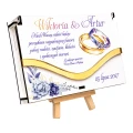 Pudełko na pieniądze Ślub personalizowane prezent Młoda Para z nadrukiem UV