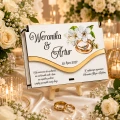 Pudełko na pieniądze Ślub personalizowane prezent Młoda Para z nadrukiem UV