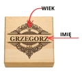KAMIENIE DO WHISKY KAMIENNE KOSTKI GRANIT w drewnianym pudełku z grawerem