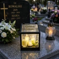 ZNICZ Kapliczka LAMPKA nagrobna OZDOBA NA GRÓB led LAMPION DLA MAMY
