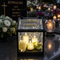 ZNICZ Kapliczka LAMPKA nagrobna OZDOBA NA GRÓB led LAMPION DLA MAMY