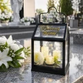 ZNICZ Kapliczka LAMPKA nagrobna OZDOBA NA GRÓB led LAMPION DLA MAMY
