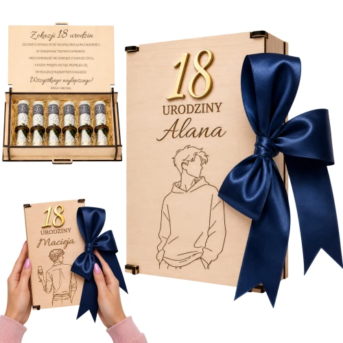 Pudełko Na Pieniądze Na 18 Urodziny Dla Chłopaka Personalizowane Wstążka